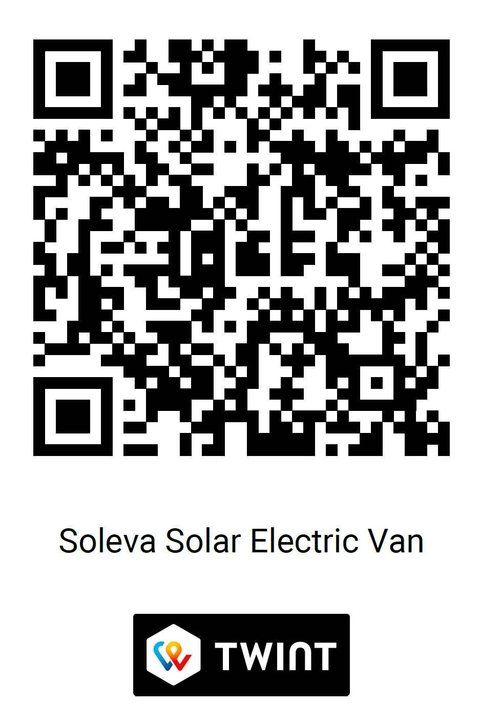 QR Code pour don bancaire Soleva